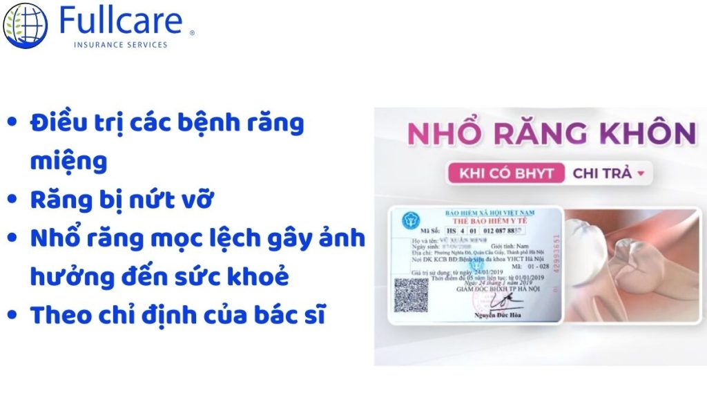 Các trường hợp điều trị răng được BHYT chi trả